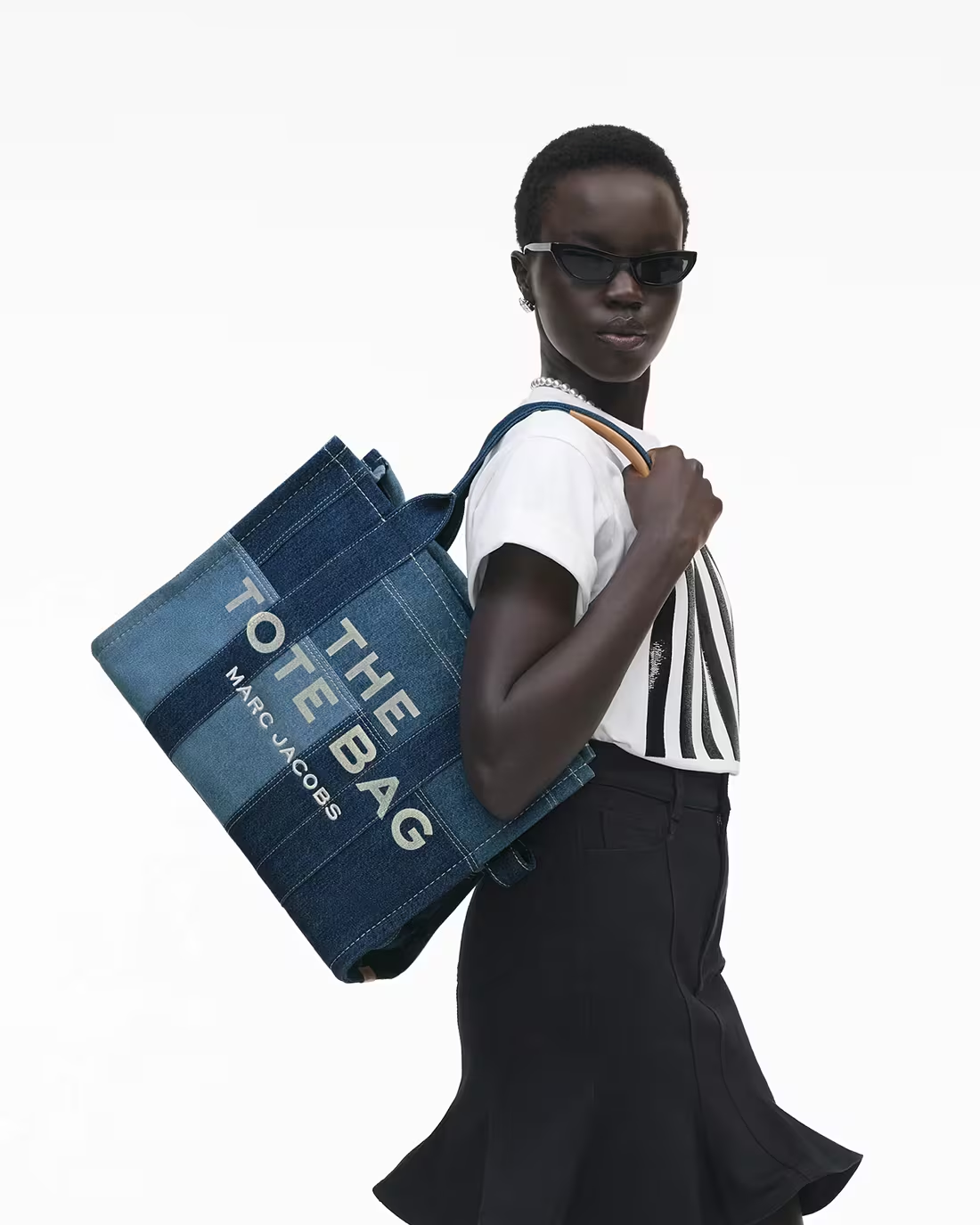 THE DENIM LARGE TOTE BAG