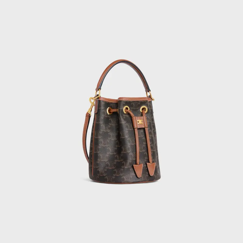 CELINE TEEN CLARA LOGO PRINT HANDBAG