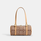 COACH CLASSIC SIGNATURE KISSLOCK BARREL 28 HANDBAG