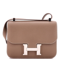 Hermès Constance 19 Mirror in elephant grey Epsom leather with rose gold hardware